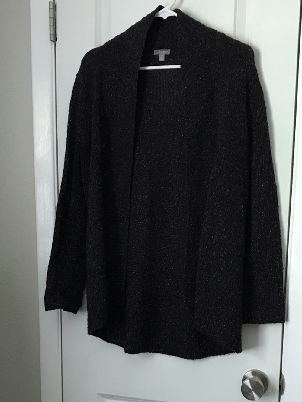 Talbots Open-Front Women's Cardigan Sweater in Black
